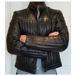 GUCCI leather biker jacket